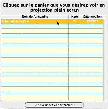 utilisation de paniers